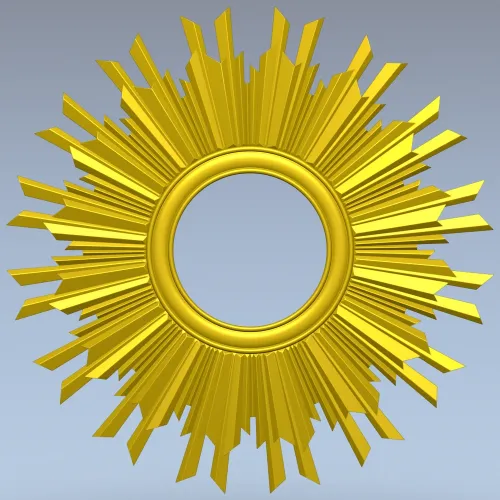 Sunburst Ornamental Frame STL for CNC