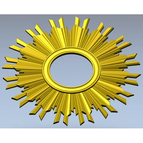 Sunburst Ornamental Frame STL for CNC