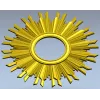 Sunburst Ornamental Frame STL for CNC