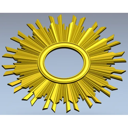 Sunburst Ornamental Frame STL for CNC