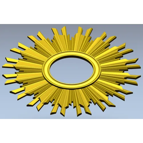 Sunburst Ornamental Frame STL for CNC