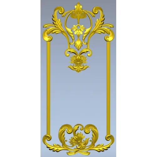 Ornate Rococo Frame STL for CNC Milling