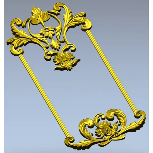 Ornate Rococo Frame STL for CNC Milling