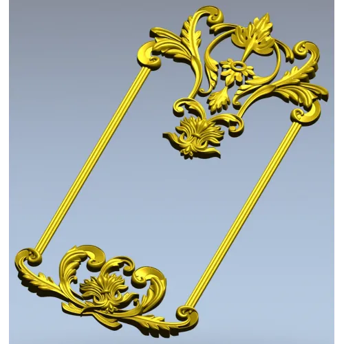 Ornate Rococo Frame STL for CNC Milling