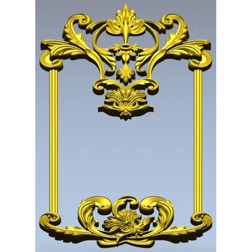 Ornate Rococo Frame STL for CNC Milling
