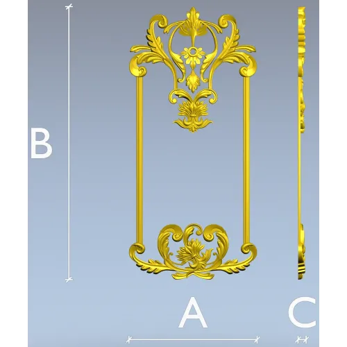 Ornate Rococo Frame STL for CNC Milling