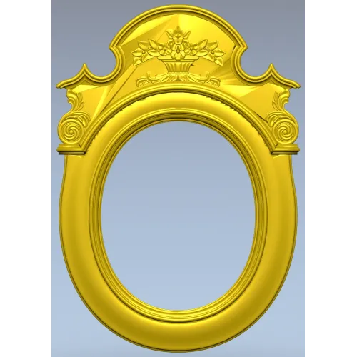 Aurelia Oval Cartouche - 3D STL Frame for CNC