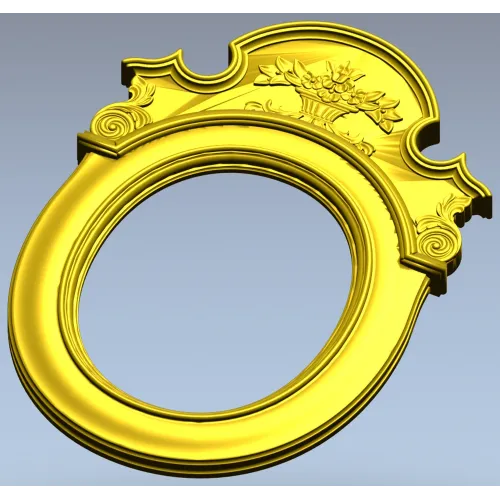 Aurelia Oval Cartouche - 3D STL Frame for CNC