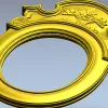 Aurelia Oval Cartouche - 3D STL Frame for CNC