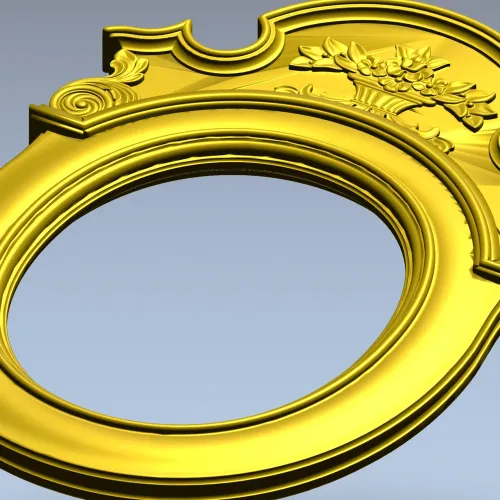 Aurelia Oval Cartouche - 3D STL Frame for CNC
