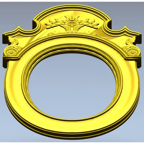 Aurelia Oval Cartouche - 3D STL Frame for CNC