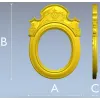 Aurelia Oval Cartouche - 3D STL Frame for CNC