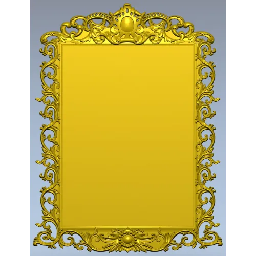 Rococo Ornamental Frame STL for CNC Milling