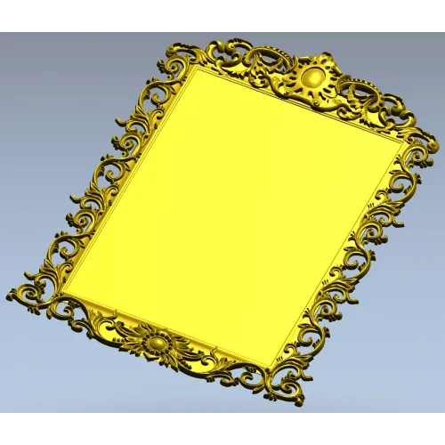 Rococo Ornamental Frame STL for CNC Milling