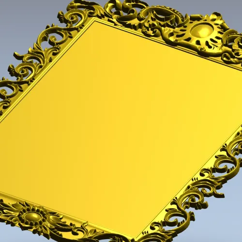 Rococo Ornamental Frame STL for CNC Milling