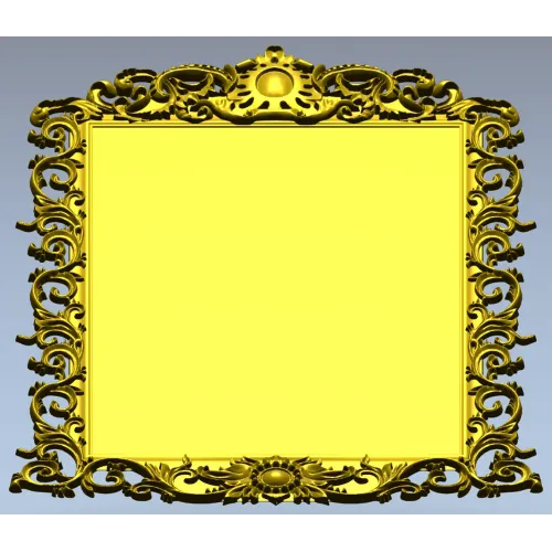 Rococo Ornamental Frame STL for CNC Milling