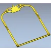 Ornate Crown Mirror Frame - STL 3D model for CNC milling
