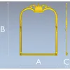 Ornate Crown Mirror Frame - STL 3D model for CNC milling