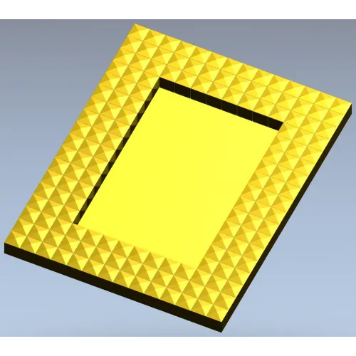 Pyramid Stud Frame STL - 3D model for CNC milling