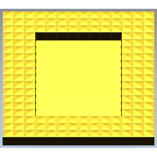 Pyramid Stud Frame STL - 3D model for CNC milling
