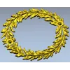 Laurel Wreath Relief - detailed 3D STL model for CNC