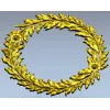 Laurel Wreath Relief - detailed 3D STL model for CNC