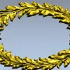 Laurel Wreath Relief - detailed 3D STL model for CNC