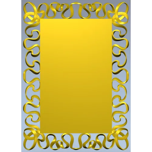 Ribbon Lace Frame - STL 3D model for CNC milling