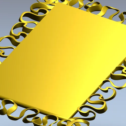 Ribbon Lace Frame - STL 3D model for CNC milling
