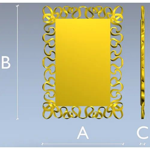 Ribbon Lace Frame - STL 3D model for CNC milling