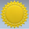Sunburst Round Frame STL for CNC