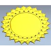 Sunburst Round Frame STL for CNC