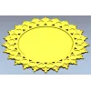 Sunburst Round Frame STL for CNC