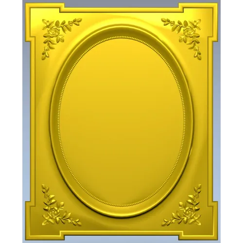 Ornamental Oval Cartouche STL for CNC