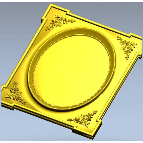 Ornamental Oval Cartouche STL for CNC