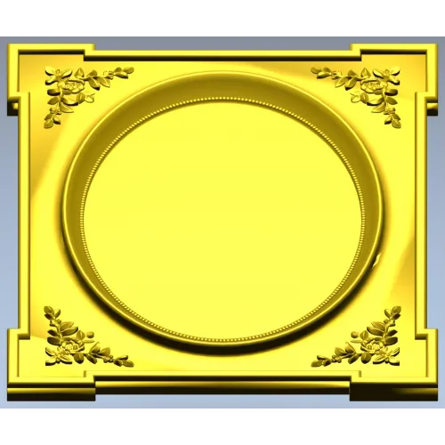 Ornamental Oval Cartouche STL for CNC