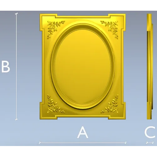 Ornamental Oval Cartouche STL for CNC