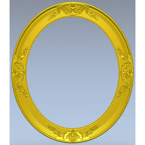 Fleuron Oval Frame STL for CNC