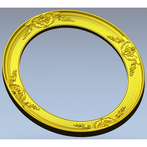 Fleuron Oval Frame STL for CNC