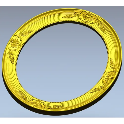 Fleuron Oval Frame STL for CNC