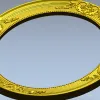 Fleuron Oval Frame STL for CNC