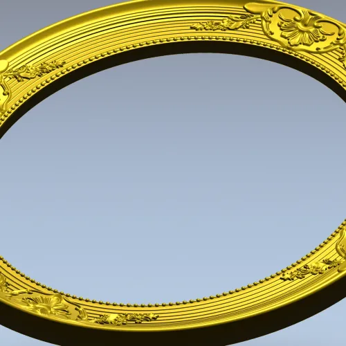 Fleuron Oval Frame STL for CNC