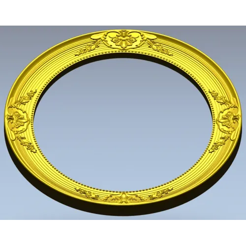 Fleuron Oval Frame STL for CNC