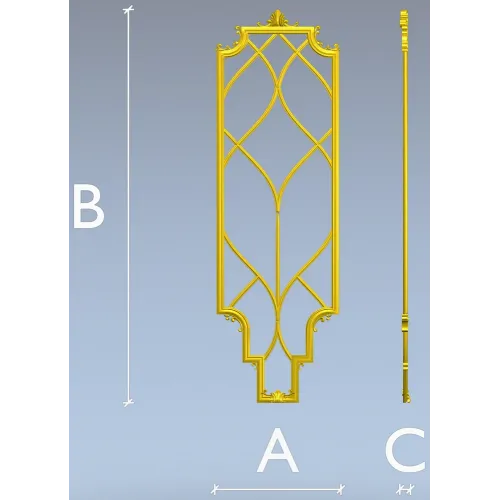 Elysian Lattice Vertical Panel - STL 3D model for CNC