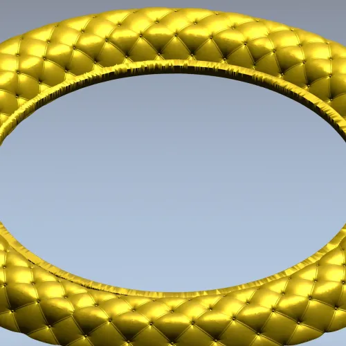 Braided Ring Frame - STL 3D model for CNC milling