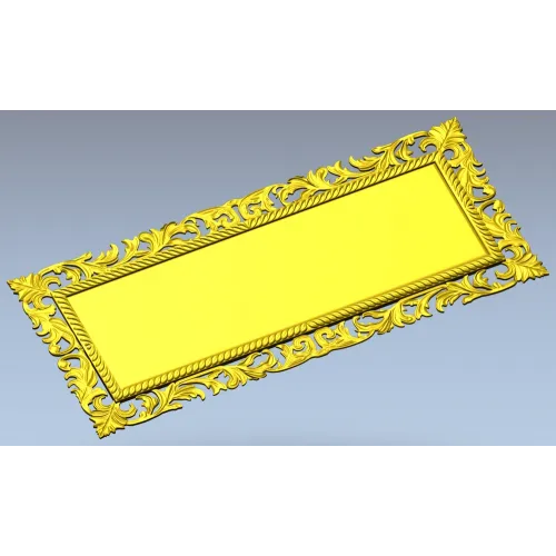 Acanthus Royale Plaque - STL 3D model for CNC milling