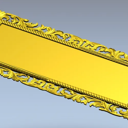 Acanthus Royale Plaque - STL 3D model for CNC milling