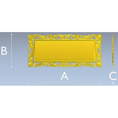Acanthus Royale Plaque - STL 3D model for CNC milling