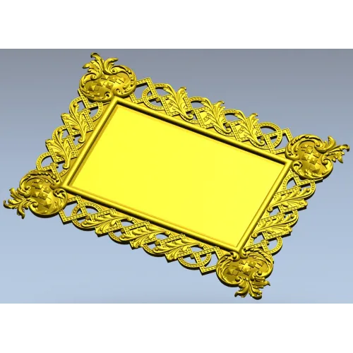 Ornate Interlace Frame STL for CNC Milling