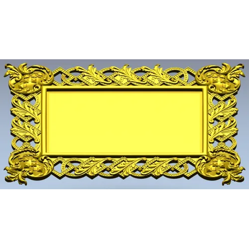 Ornate Interlace Frame STL for CNC Milling